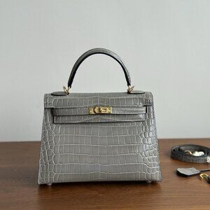 grey Croc Emboss  25 Bag